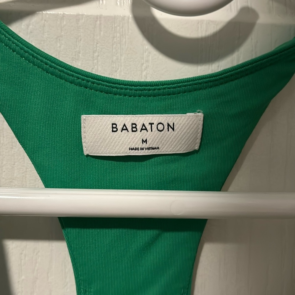 Green Babaton aritzia contour dress